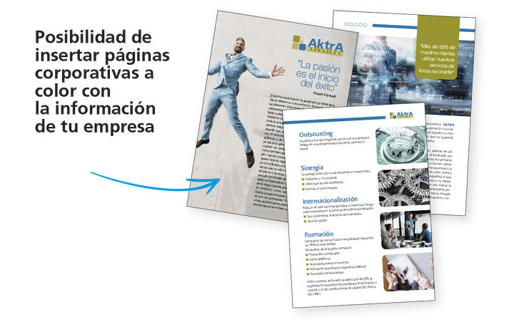 Información de la empresa en la agenda corporativa